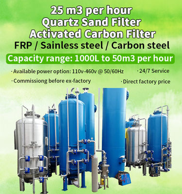 1TPH granulierte Aktivkohle-Wasser-Filter, Grundwasser-Filter-System