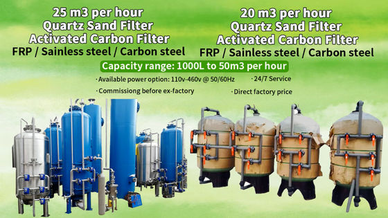 99% granulierter Aktivkohle-Wasser-Filter, 50TPH Berieselungs-Sandfilter
