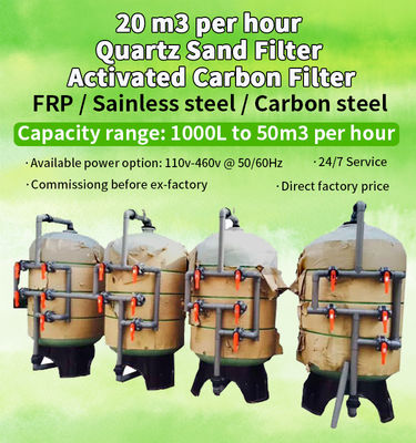 99% granulierter Aktivkohle-Wasser-Filter, 50TPH Berieselungs-Sandfilter