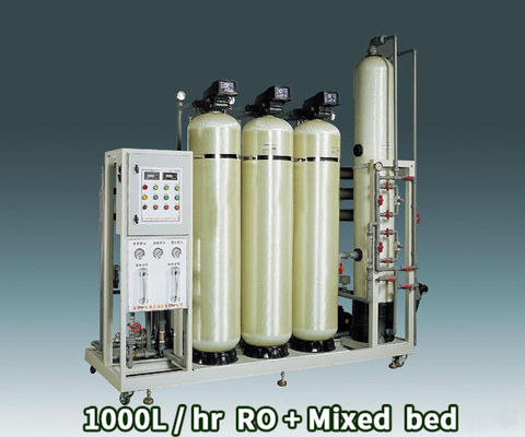 60HZ entionisierte Wasser-Systeme, Mischbett Deionizer Bipass RO 1000LPH