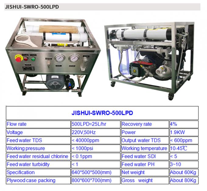 Kleine Seewasserentsalzungsmaschine für Haus